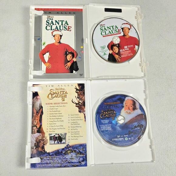 Disney Santa Clause 1 & 2 DVD Lot Tim Allen - Picture 2 of 5